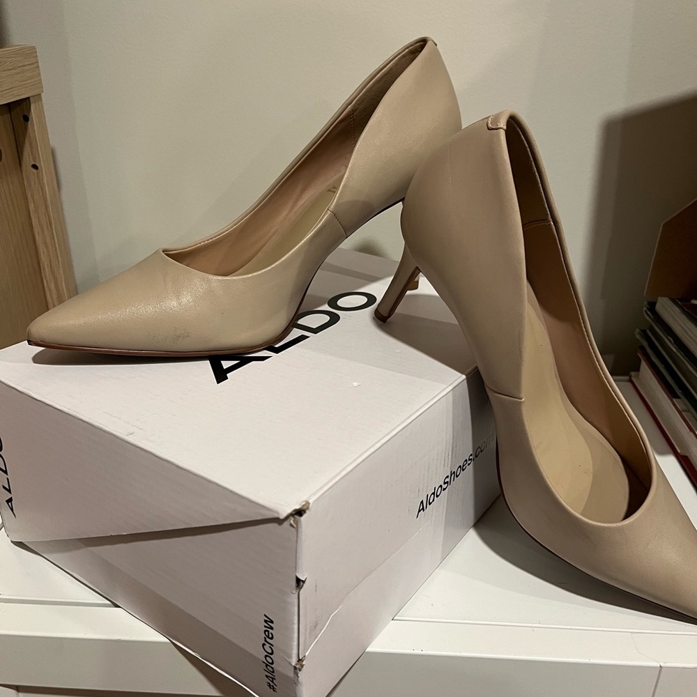 Aldo Cream / Nude leather Sereniti pumps